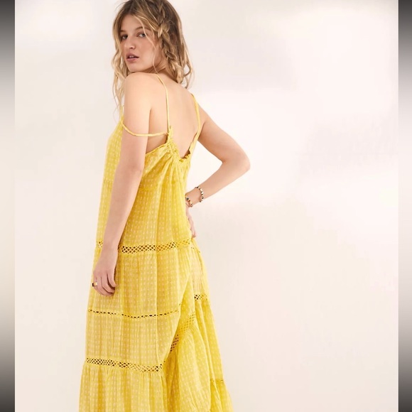 Free People Midnight Dance Print Maxi Slip NWT - Picture 3 of 7